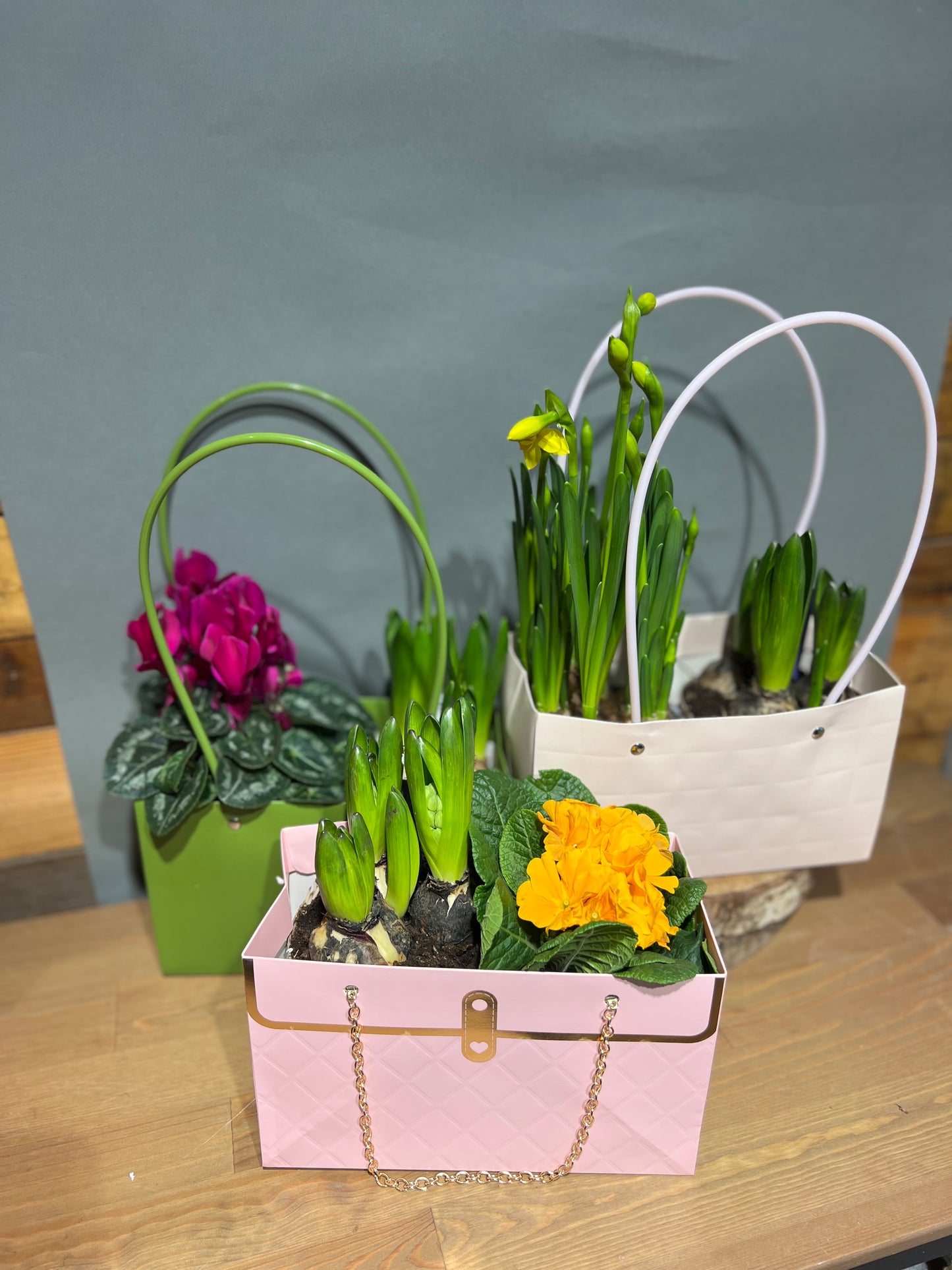 spring mix in a purse