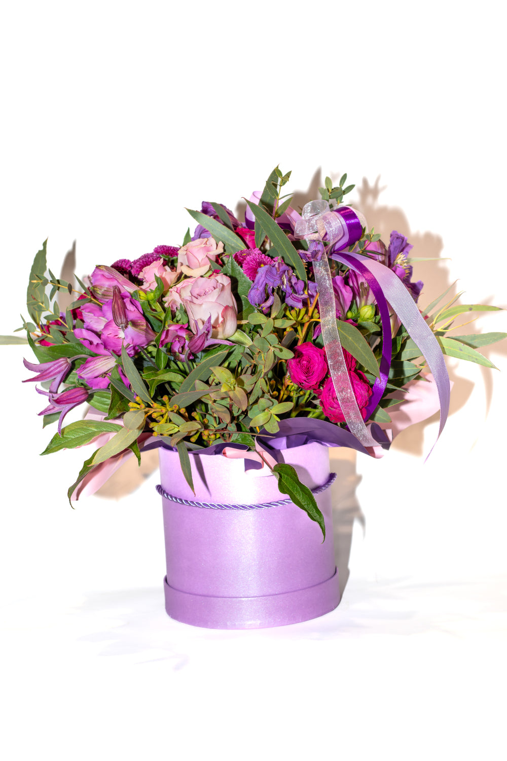 Flower box in purple