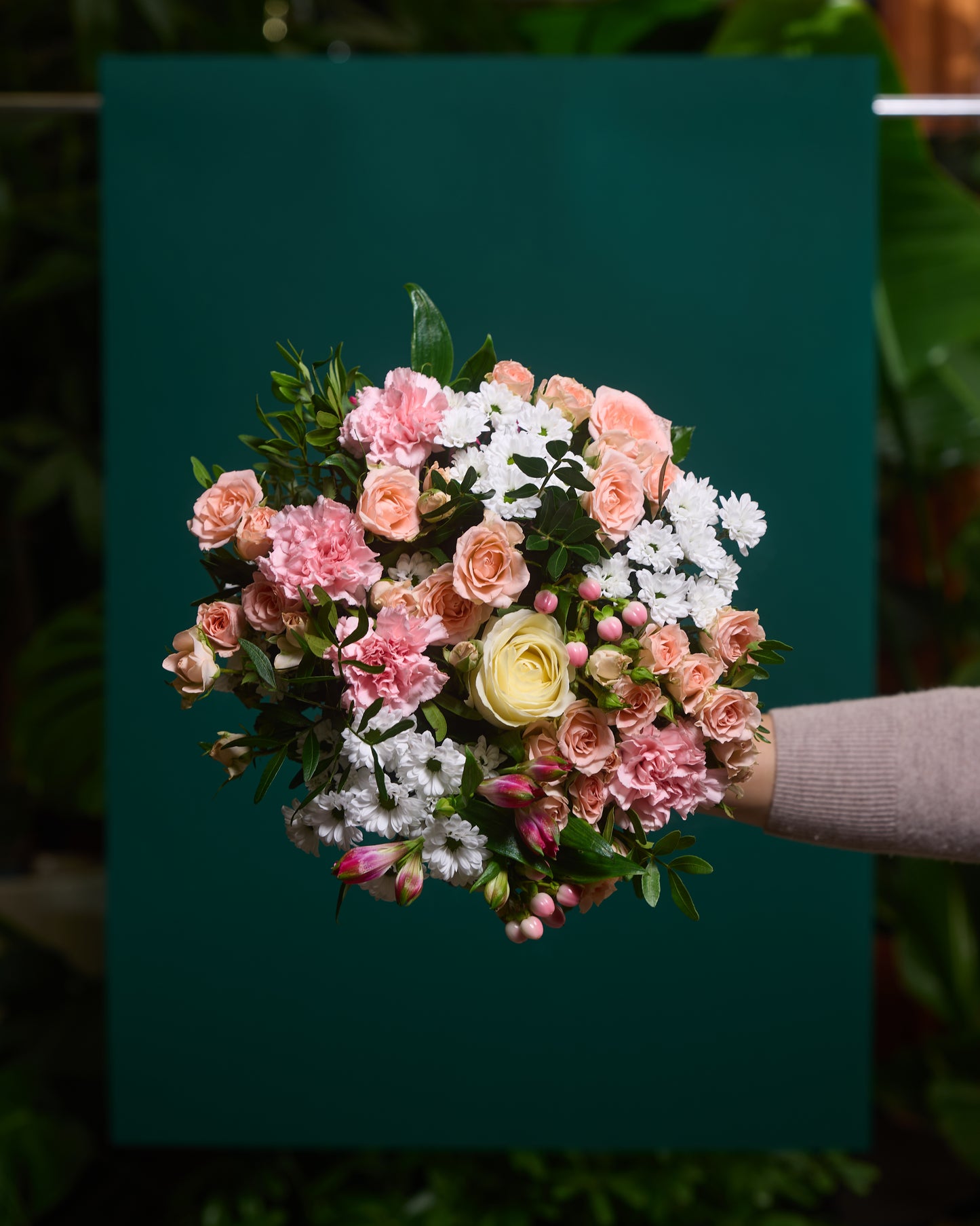 Soft colour flower bouquet