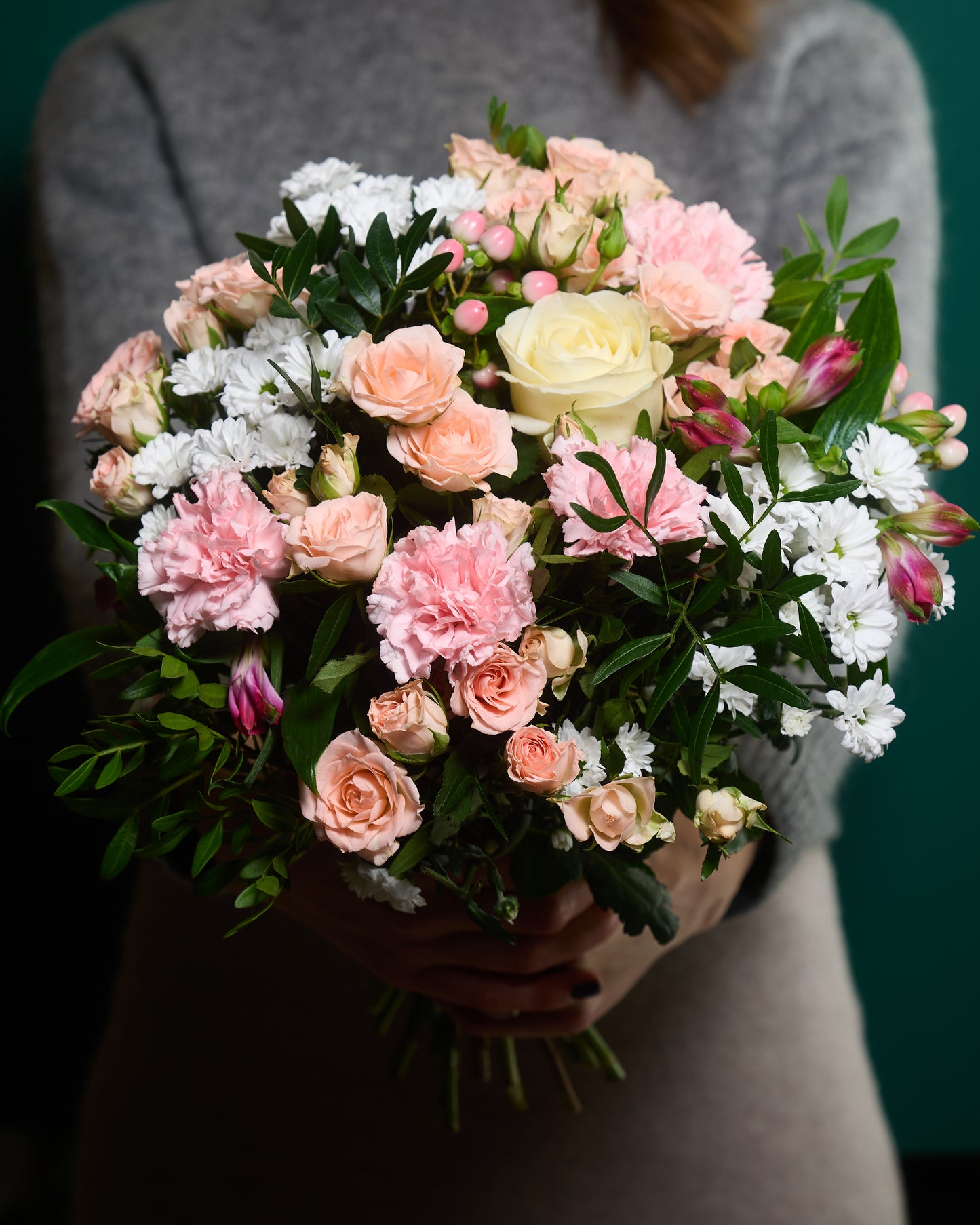 Soft colour flower bouquet