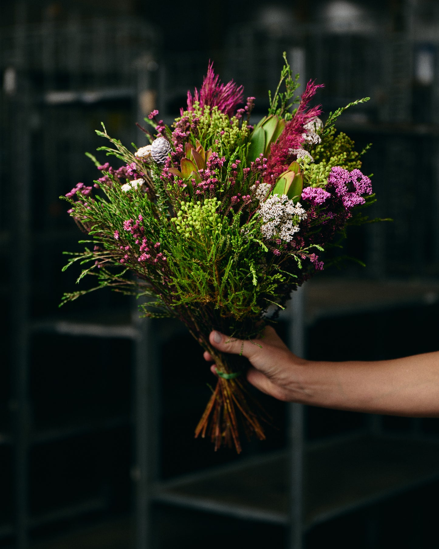Small bouquet of exotic flowers