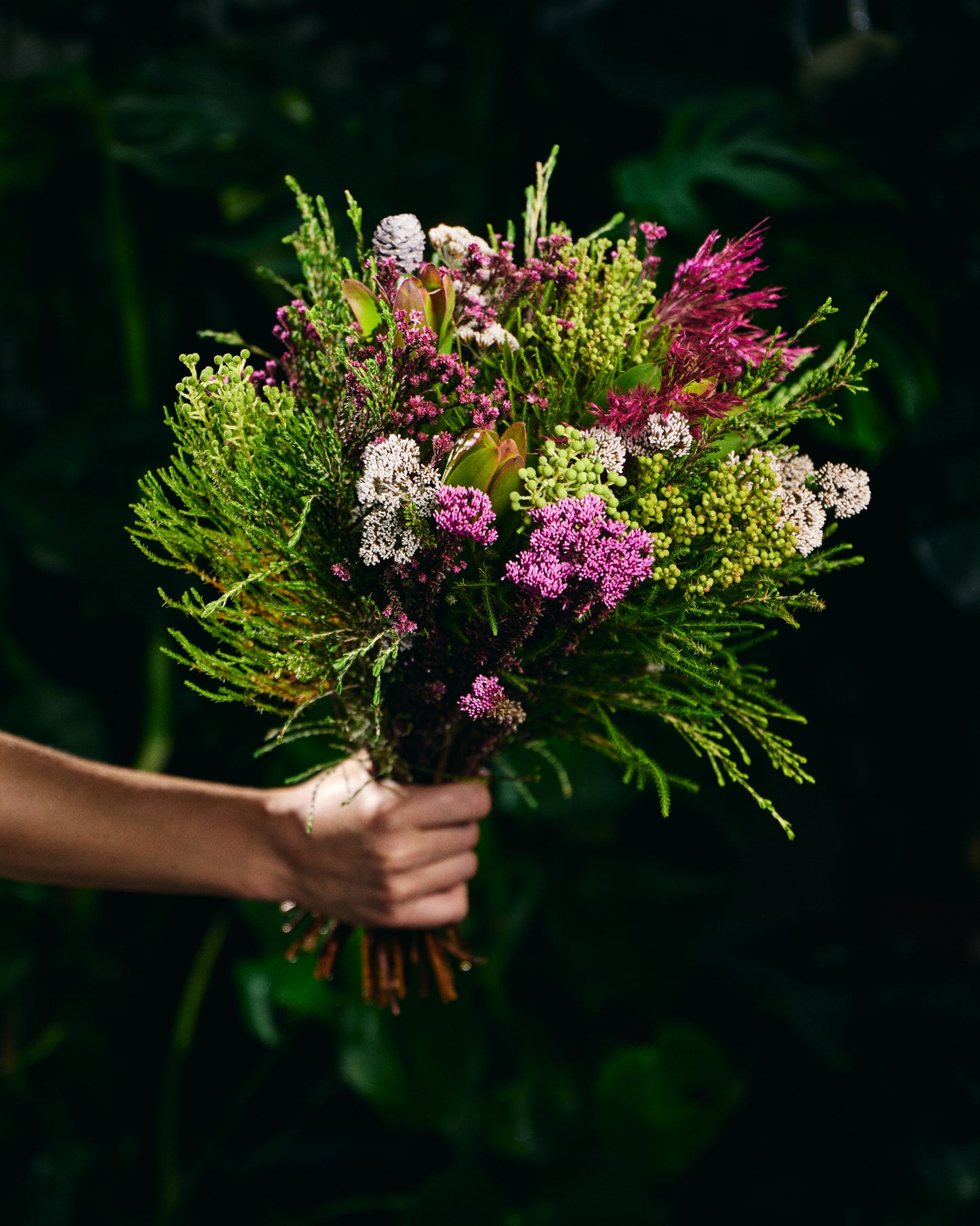 Small bouquet of exotic flowers