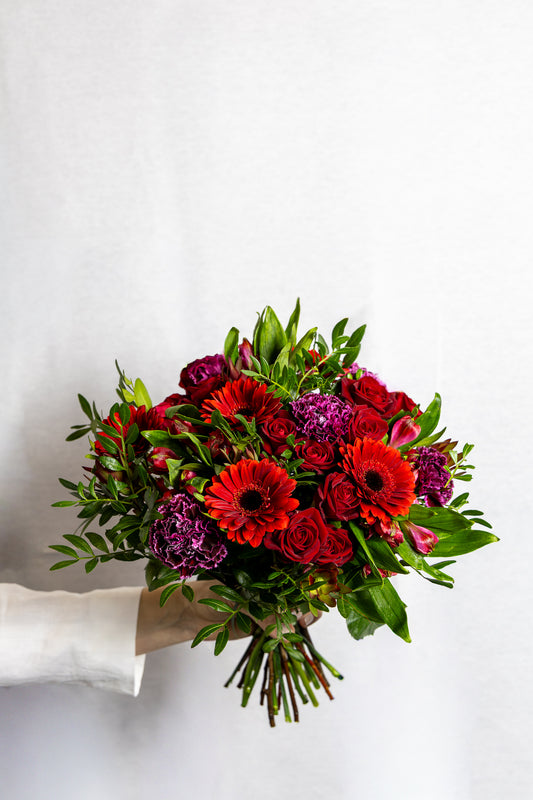 Sārtais ziedu pušķis