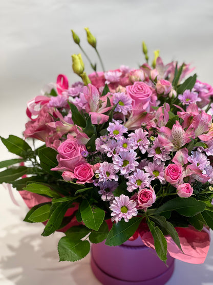 Flower box in pink
