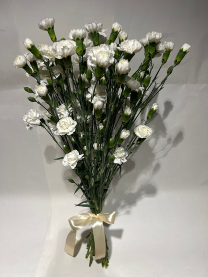White spray carnations