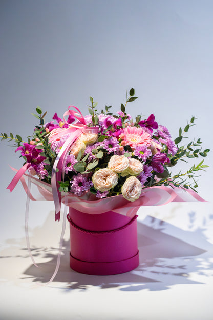 Flower box in pink
